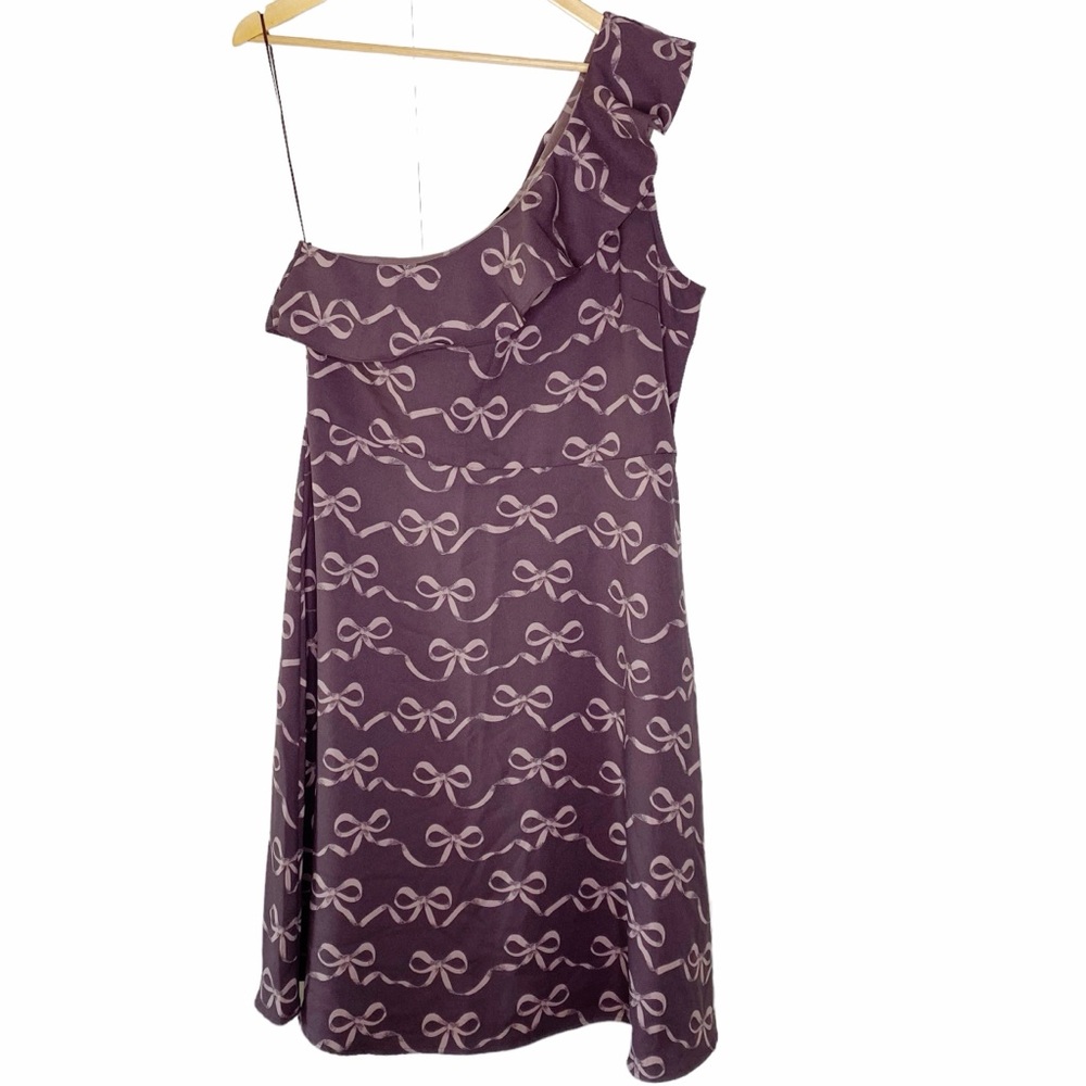 NWT Banana Republic Dress NEW One Shoulder Ruffle Fit and Flare Size 14
